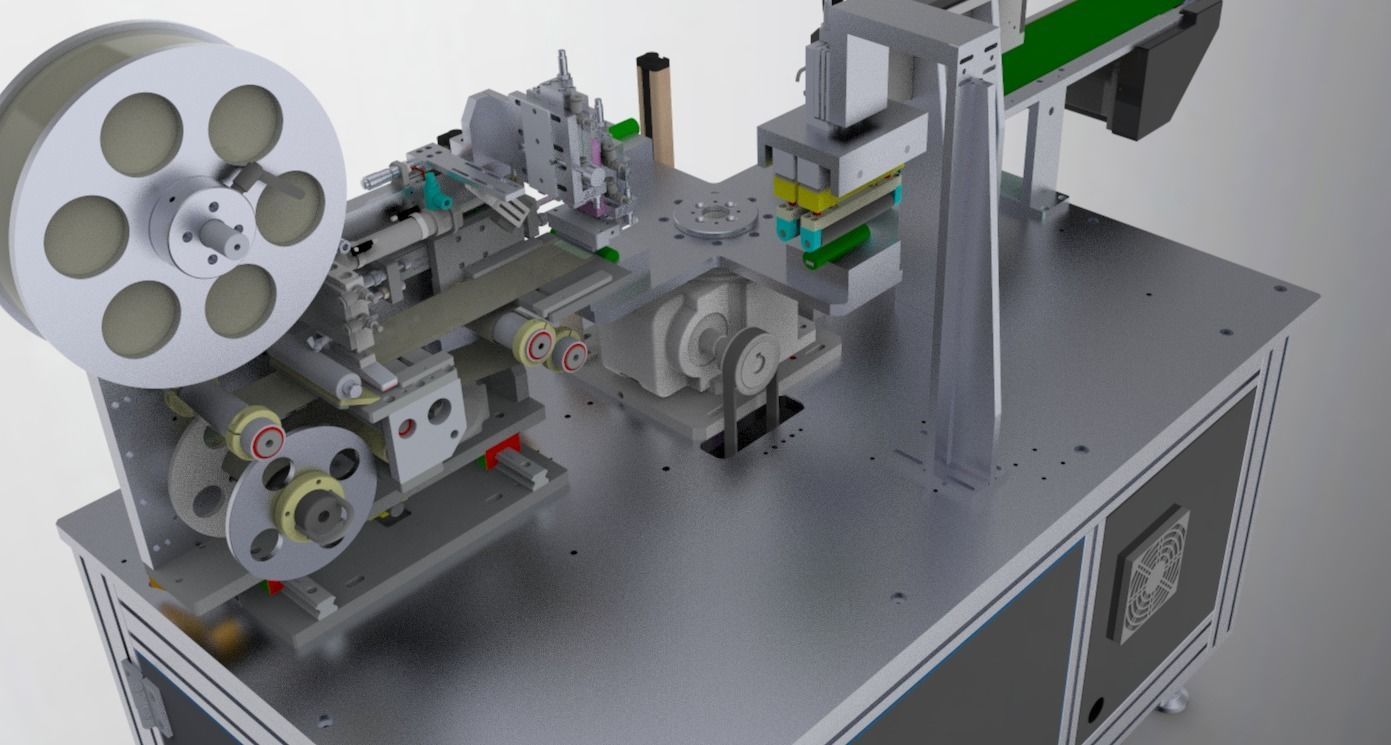 Circular arc surface labeling machine 3D model_4
