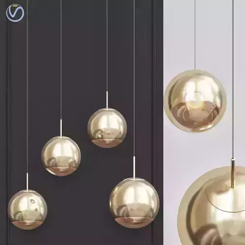 Mirror Ball Gold designed by Tom Dixonin 2003 3D model