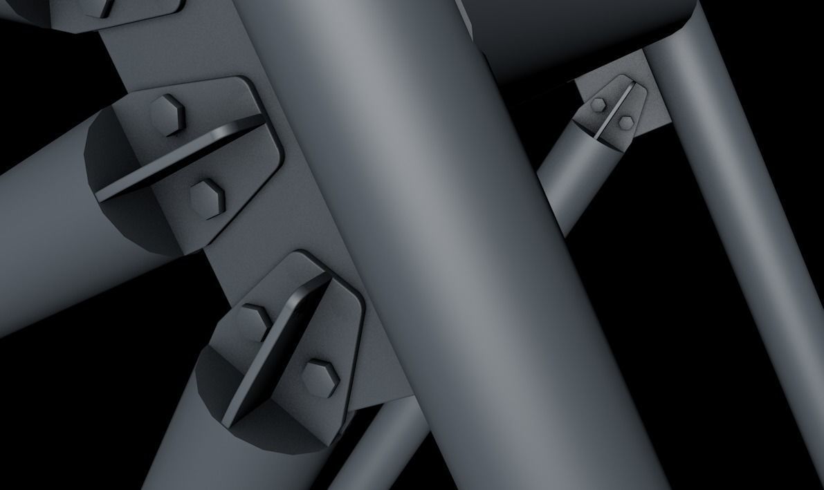 arched truss 3D model_2