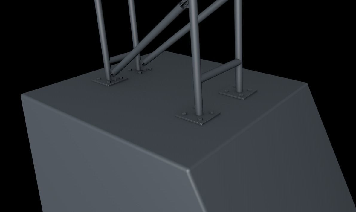 arched truss 3D model_3