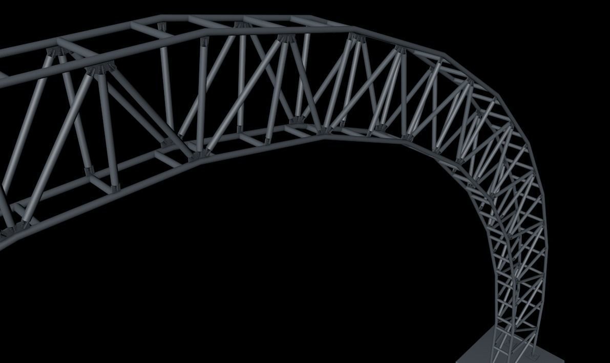 arched truss 3D model_4