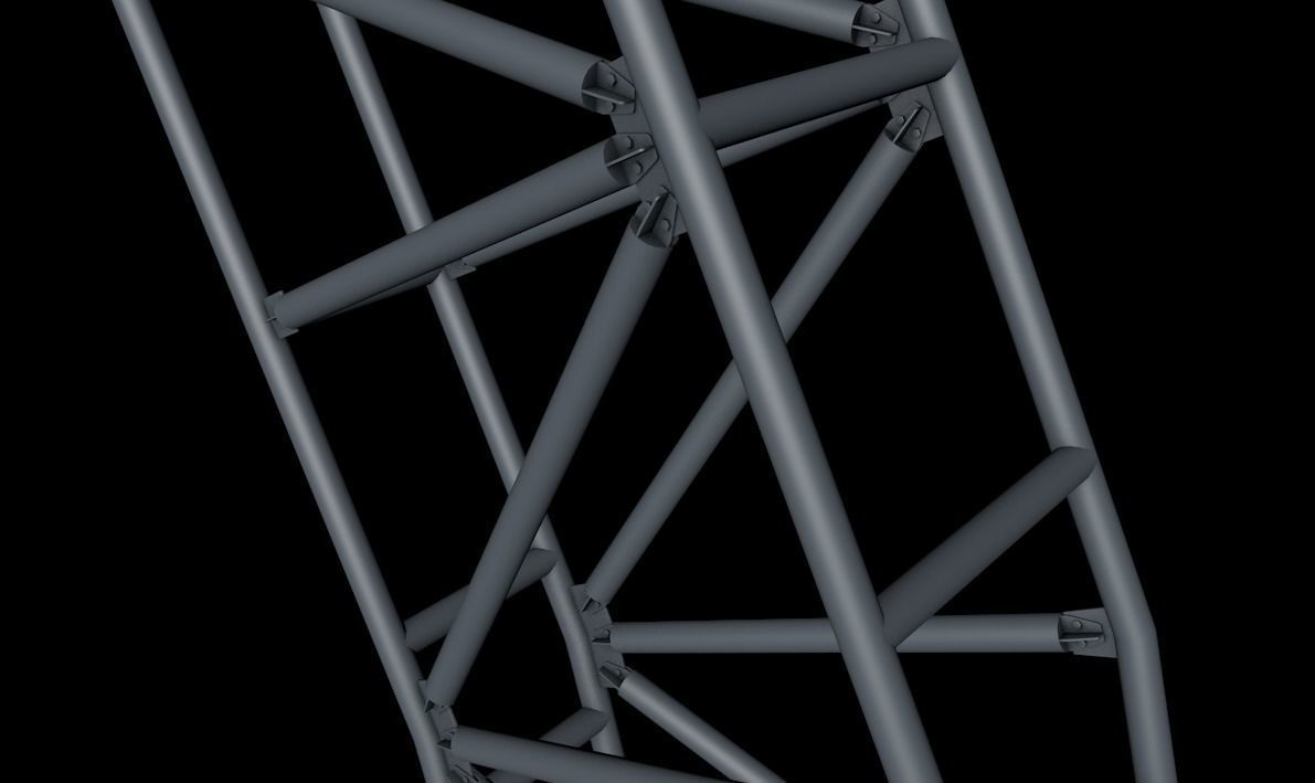 arched truss 3D model_1