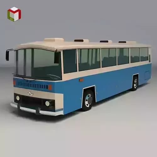 Low Poly City Bus 03 Low-poly 3D model