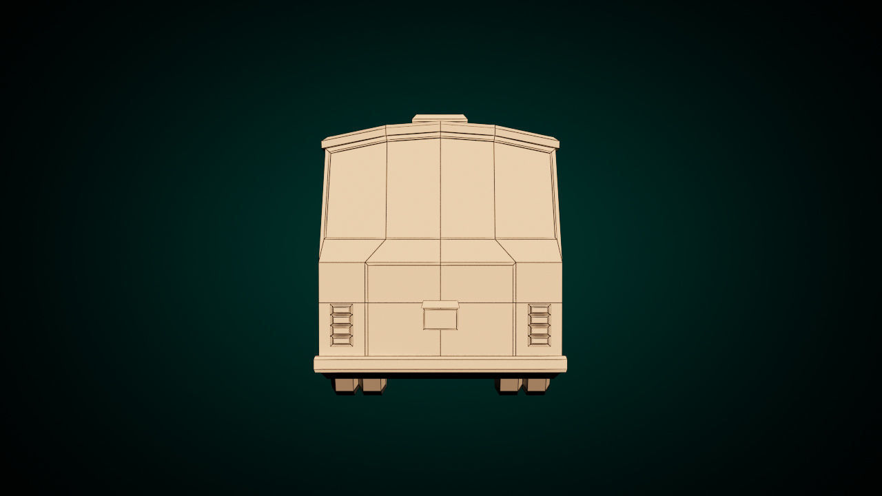 Low Poly City Bus 03 Low-poly 3D model_11