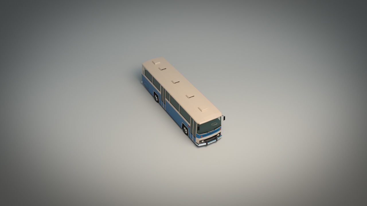 Low Poly City Bus 03 Low-poly 3D model_5