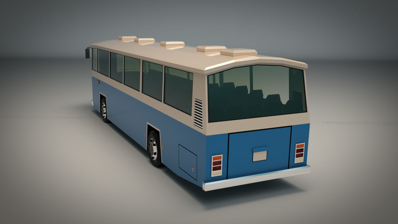 Low Poly City Bus 03 Low-poly 3D model_3