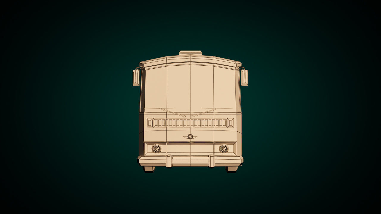 Low Poly City Bus 03 Low-poly 3D model_9