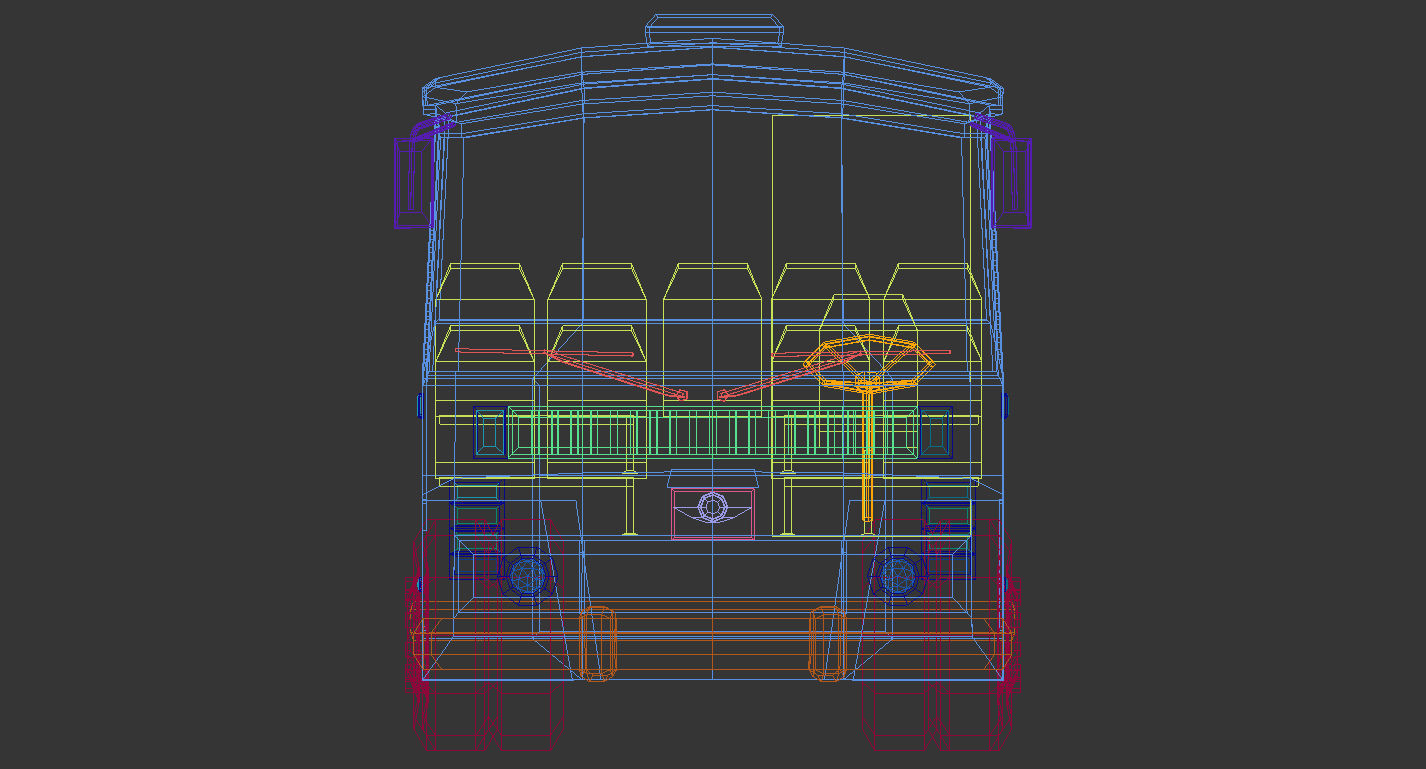 Low Poly City Bus 03 Low-poly 3D model_14