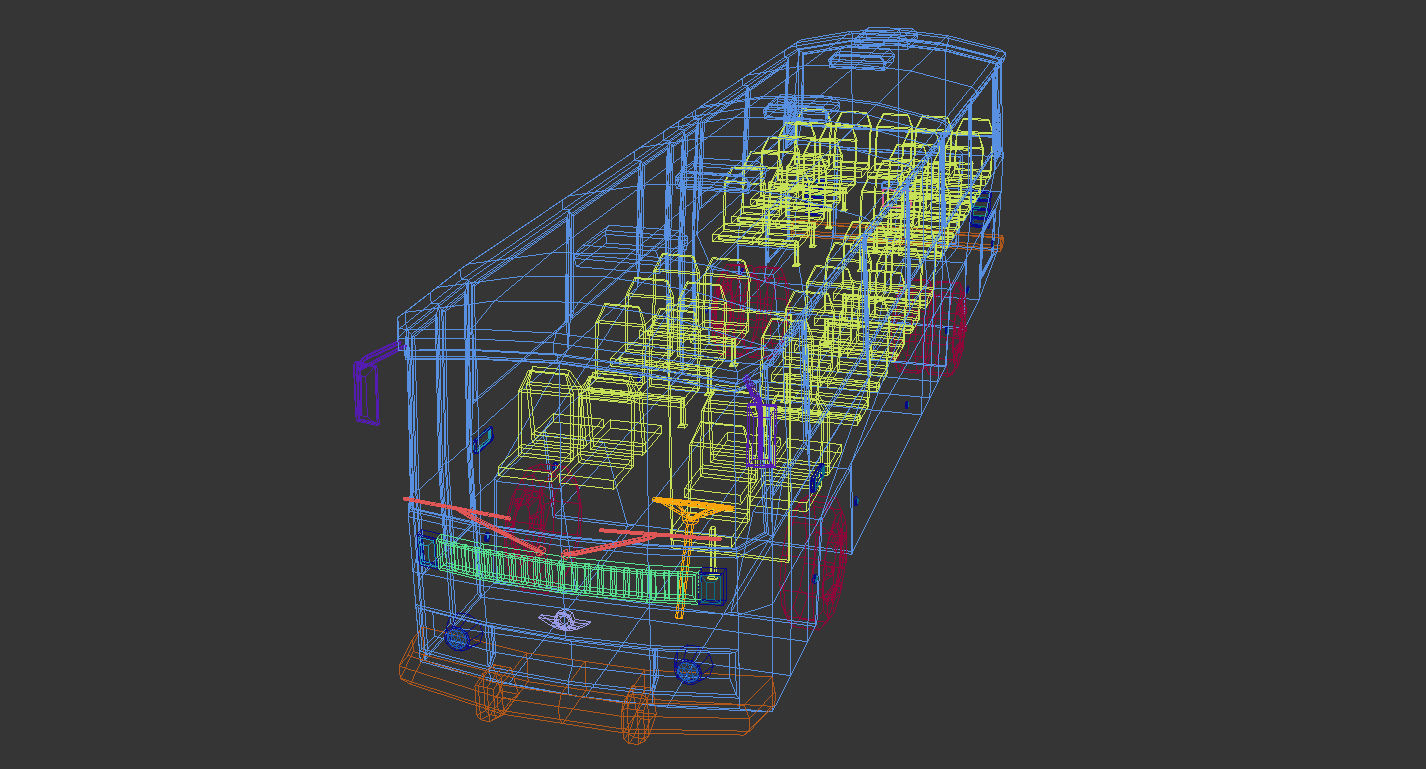 Low Poly City Bus 03 Low-poly 3D model_13