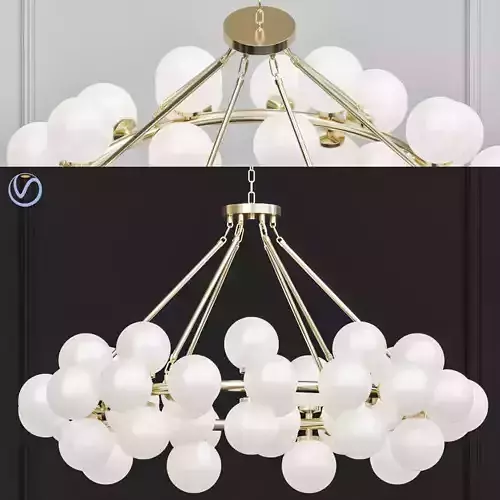 Arya 45 Light Satin Gold Chandelier