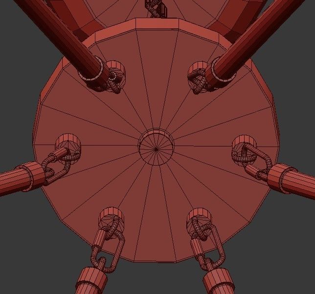 Arya 45 Light Satin Gold Chandelier 3D model_6