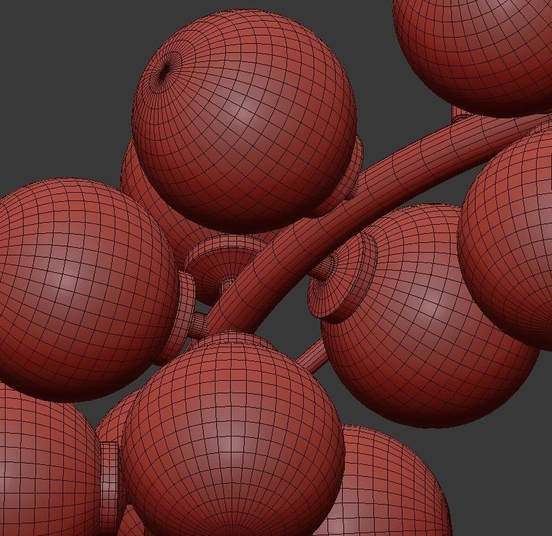 Arya 45 Light Satin Gold Chandelier 3D model_5