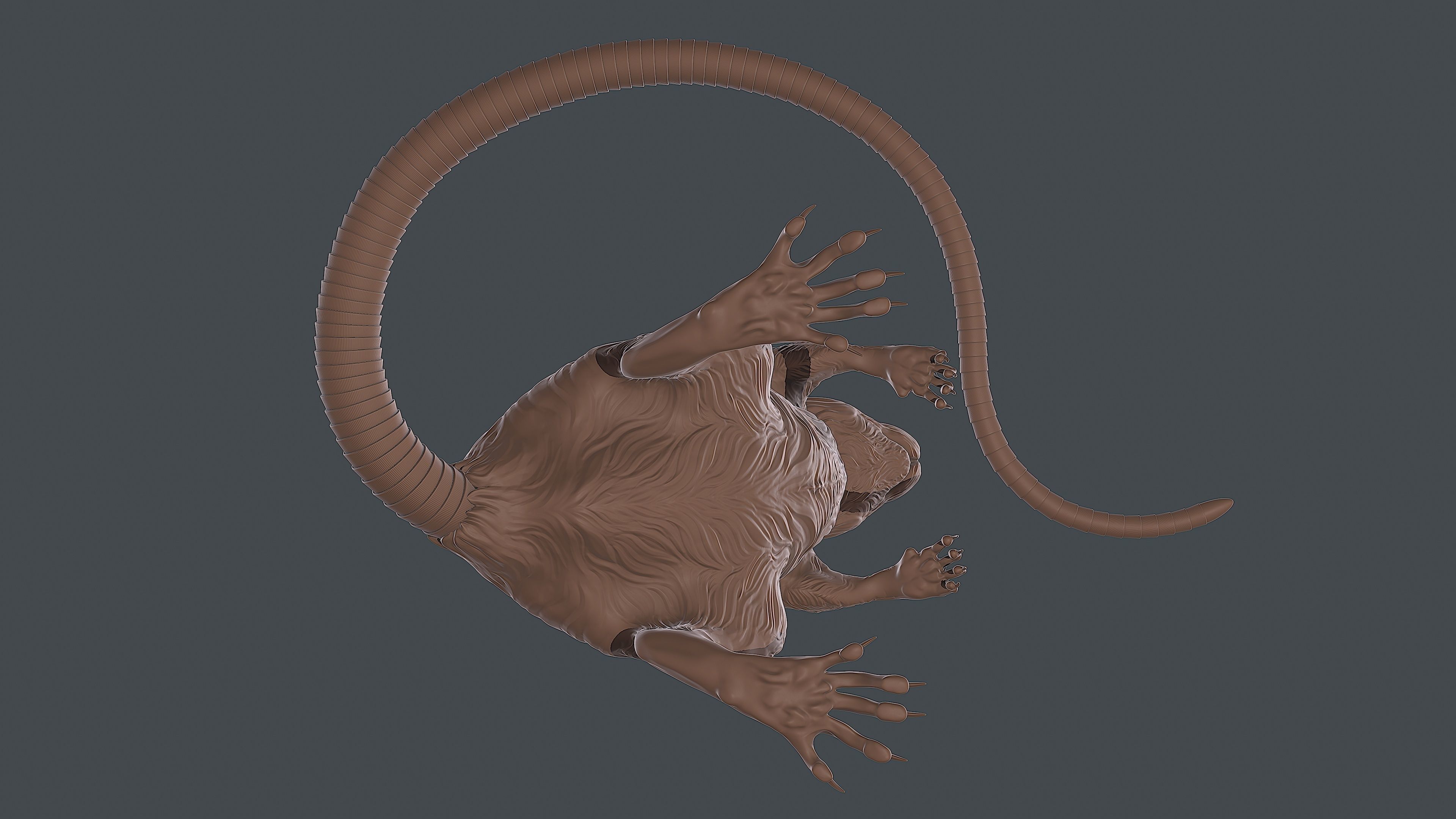 Rat sculpture 3D print model_11