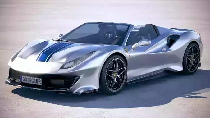 Ferrari 488 Pista Spider 2019 3D model