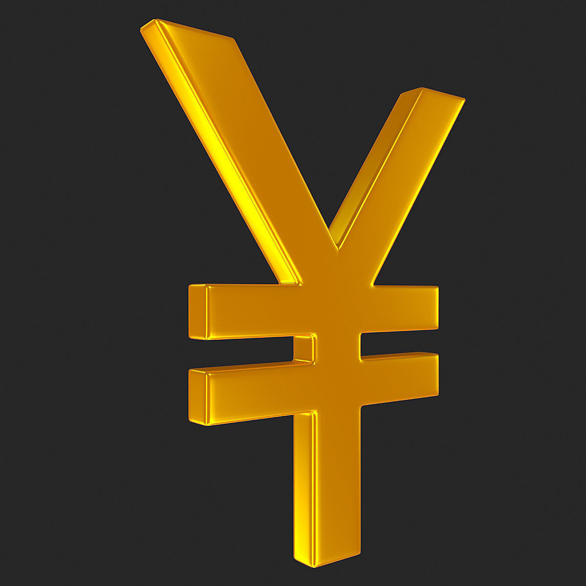 Currency Symbol 3D Model Set Low-poly 3D model_13