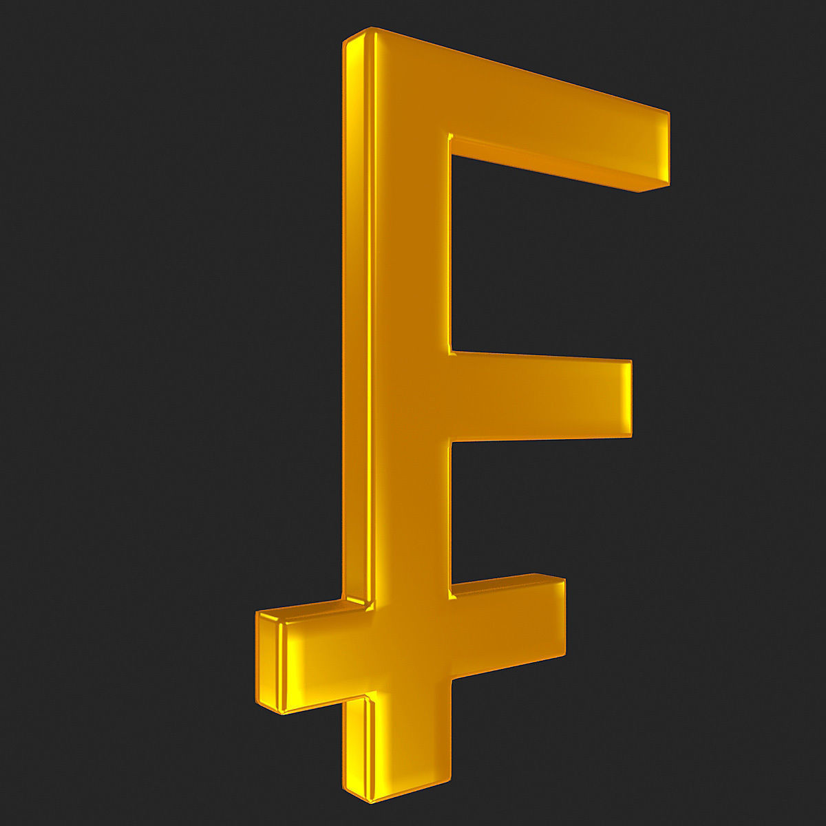 Currency Symbol 3D Model Set Low-poly 3D model_11
