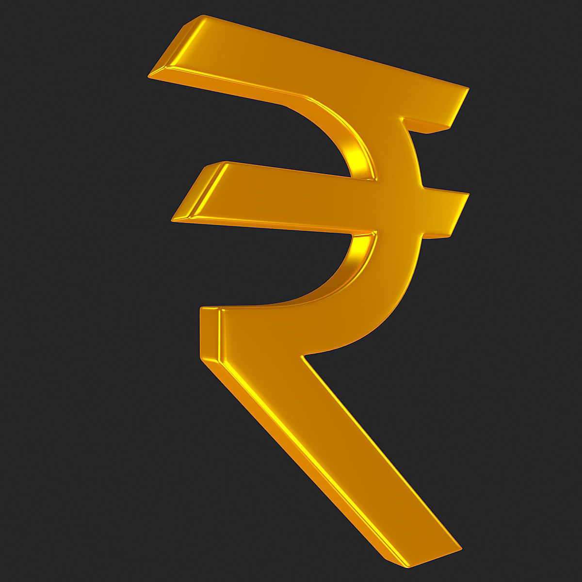 Currency Symbol 3D Model Set Low-poly 3D model_25