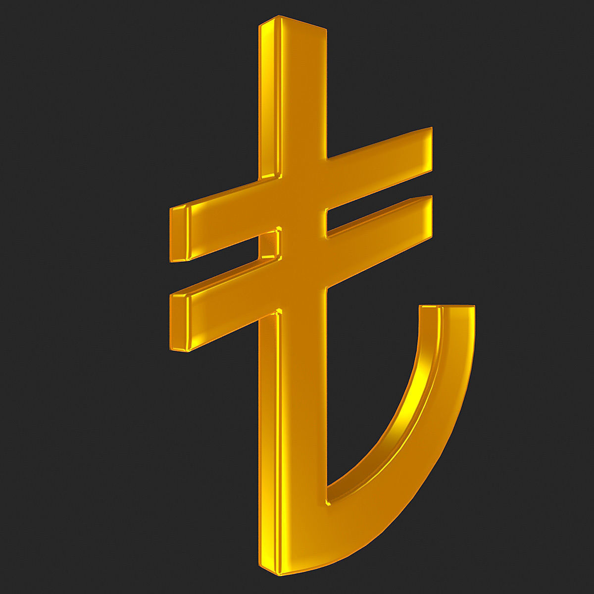 Currency Symbol 3D Model Set Low-poly 3D model_17