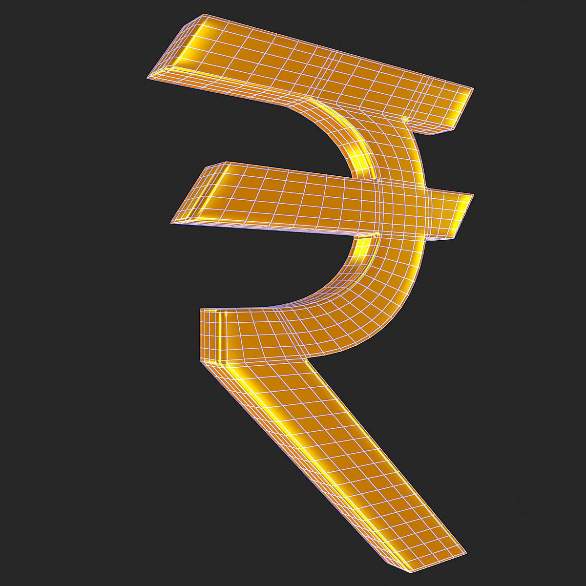 Currency Symbol 3D Model Set Low-poly 3D model_27