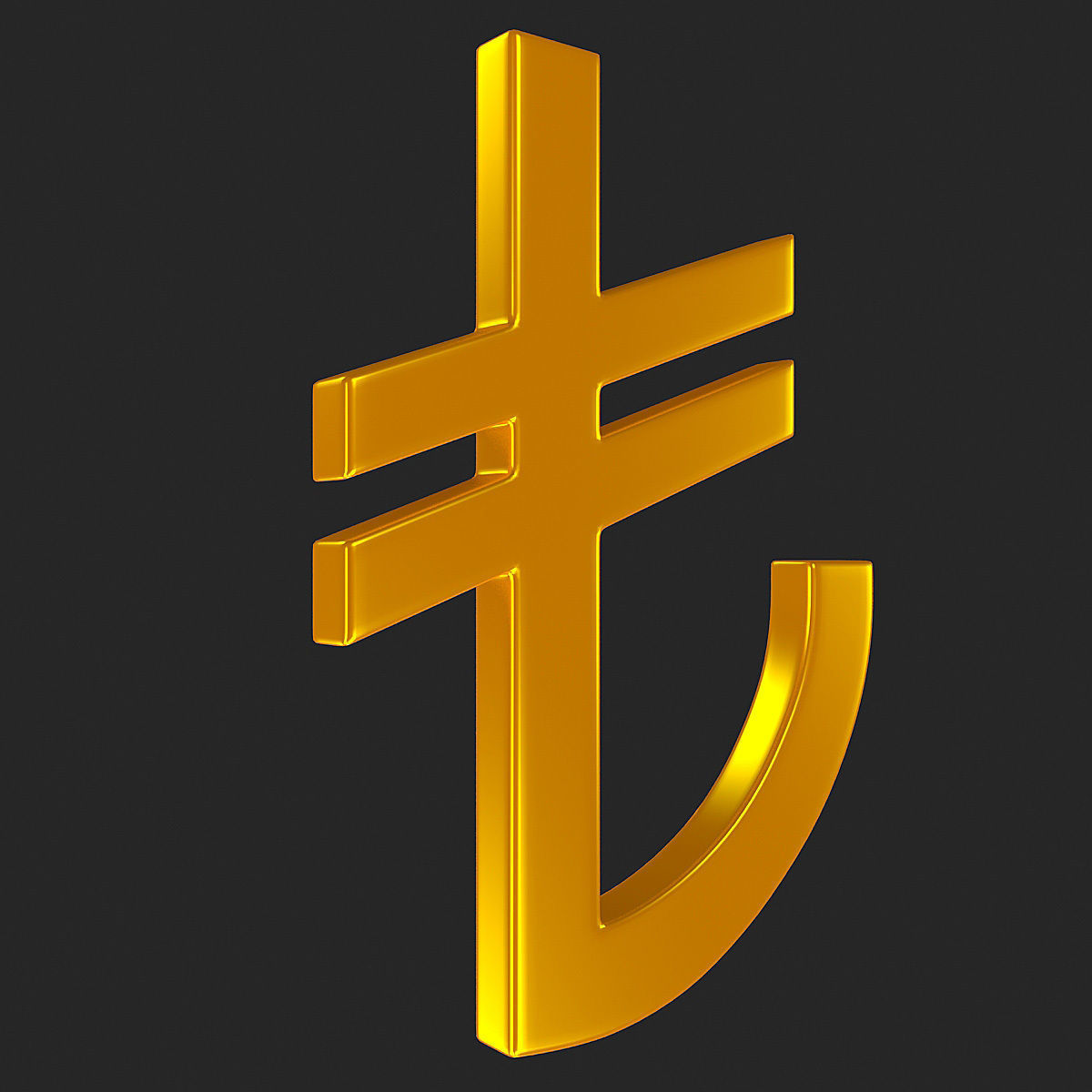 Currency Symbol 3D Model Set Low-poly 3D model_16