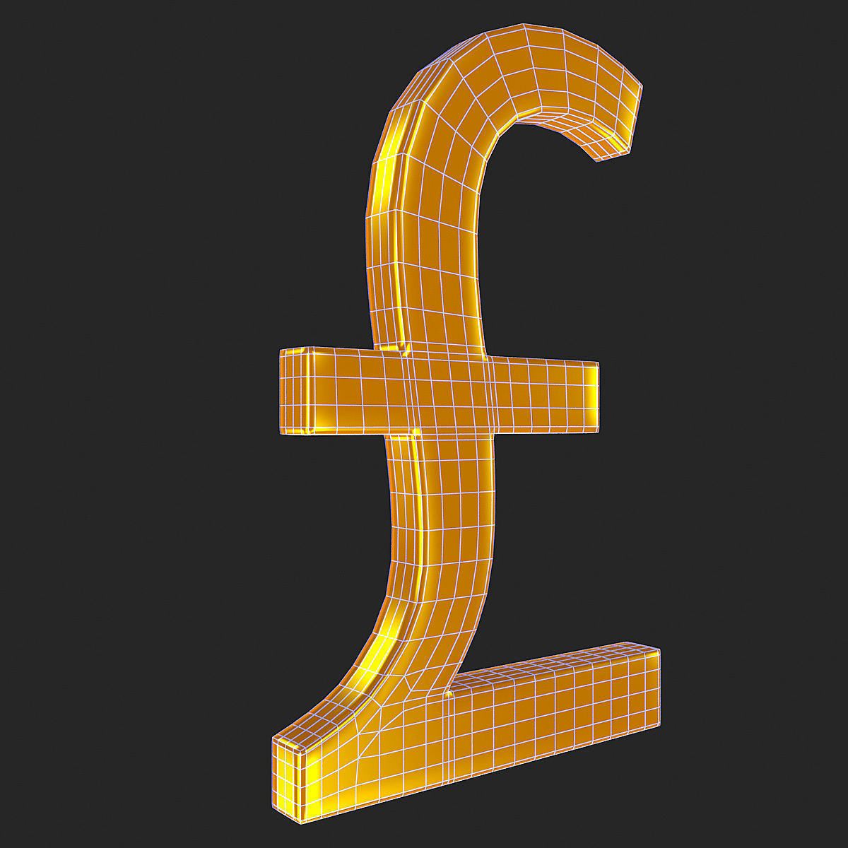 Currency Symbol 3D Model Set Low-poly 3D model_9