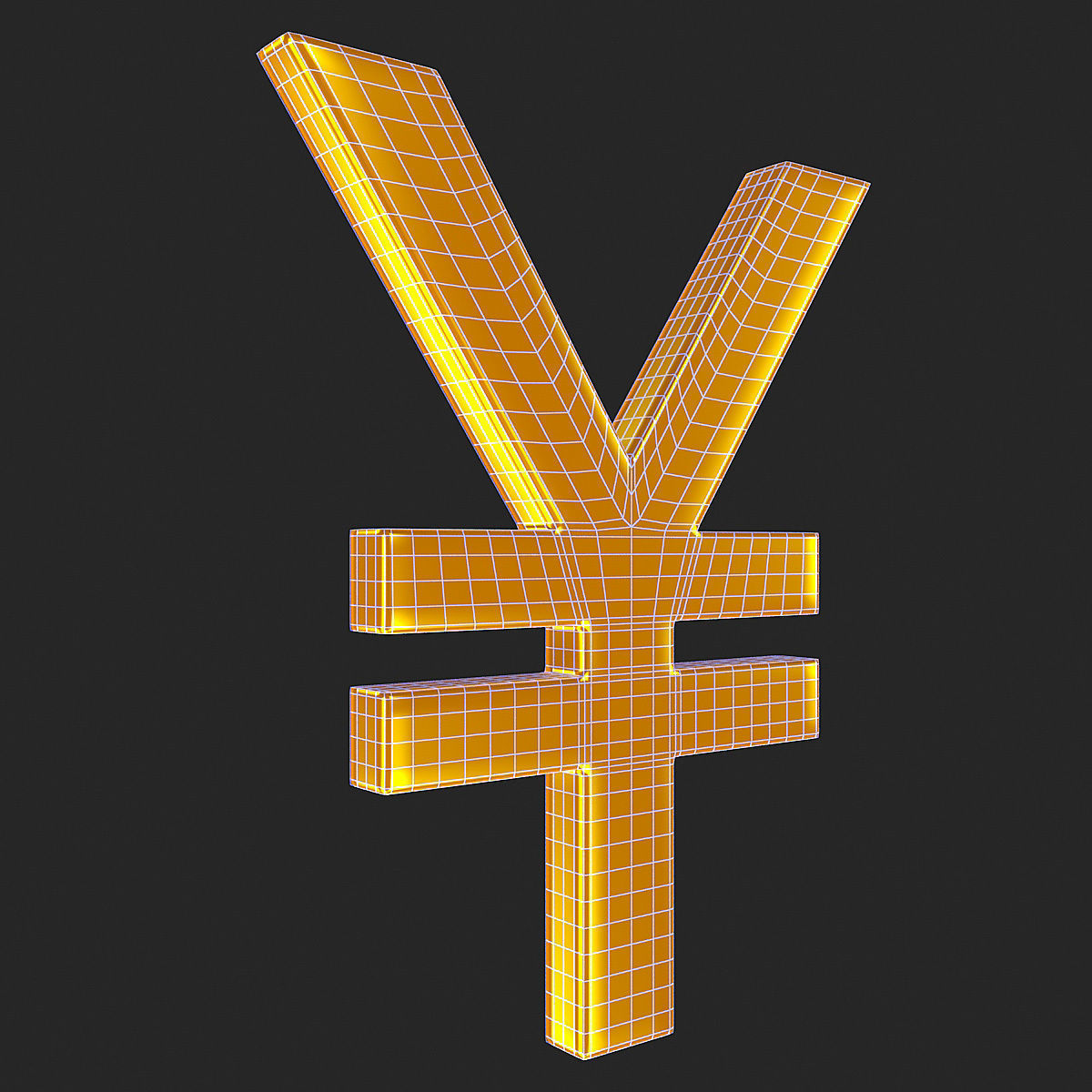 Currency Symbol 3D Model Set Low-poly 3D model_15