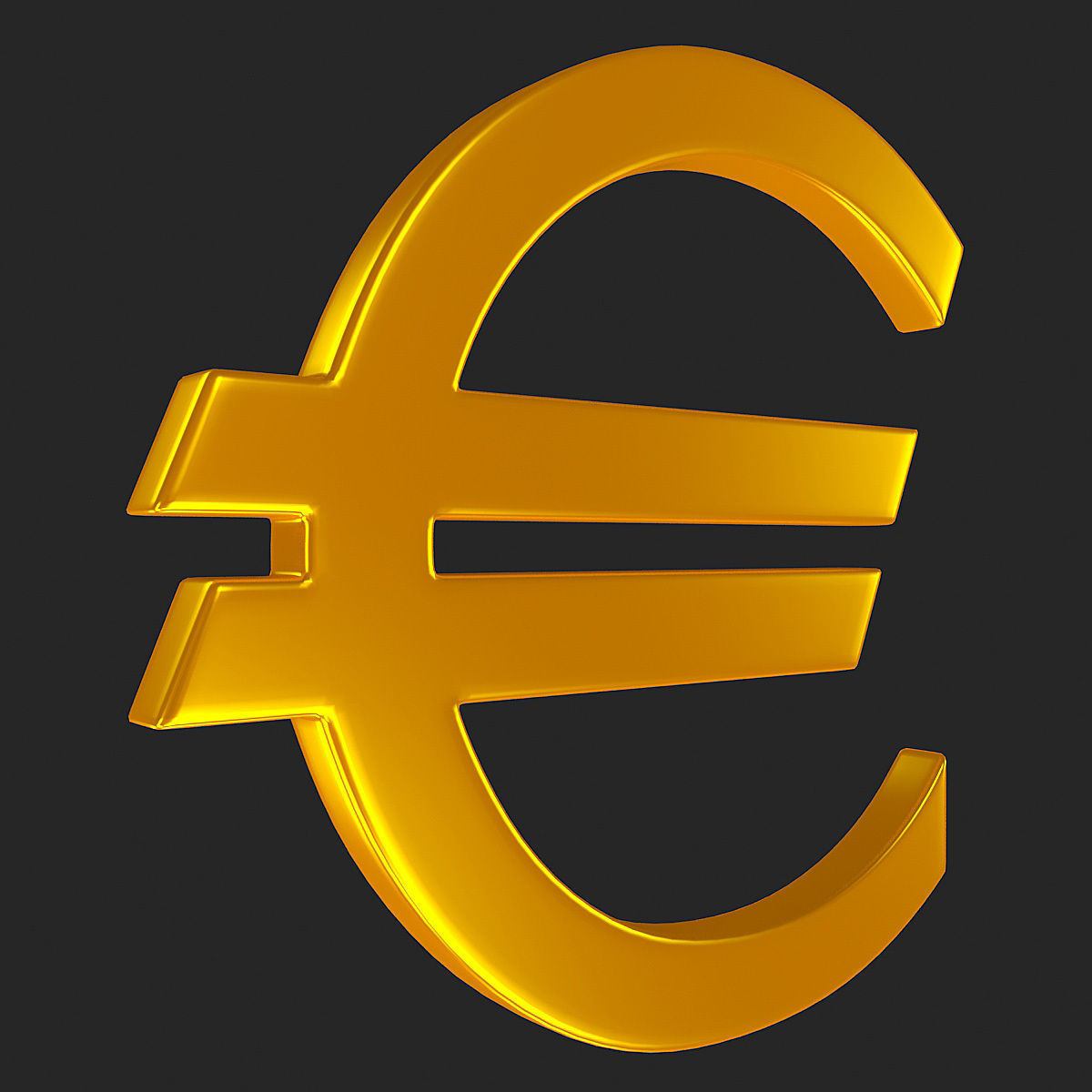 Currency Symbol 3D Model Set Low-poly 3D model_4