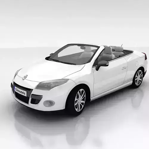 Renault Megane Coupe Cabriolet with interior Low-poly 3D model