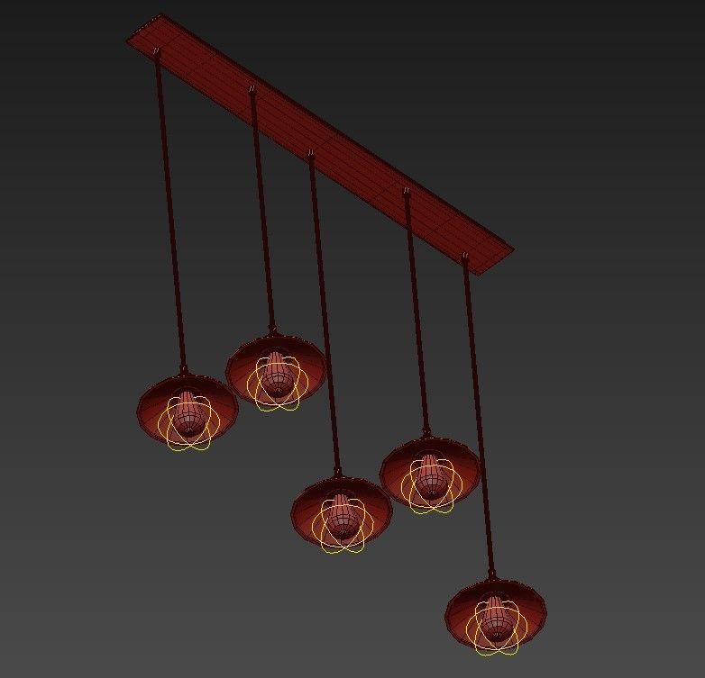 Loft Cone Pendant Line 5 3D model_3