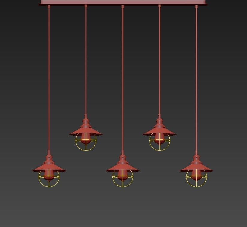 Loft Cone Pendant Line 5 3D model_1