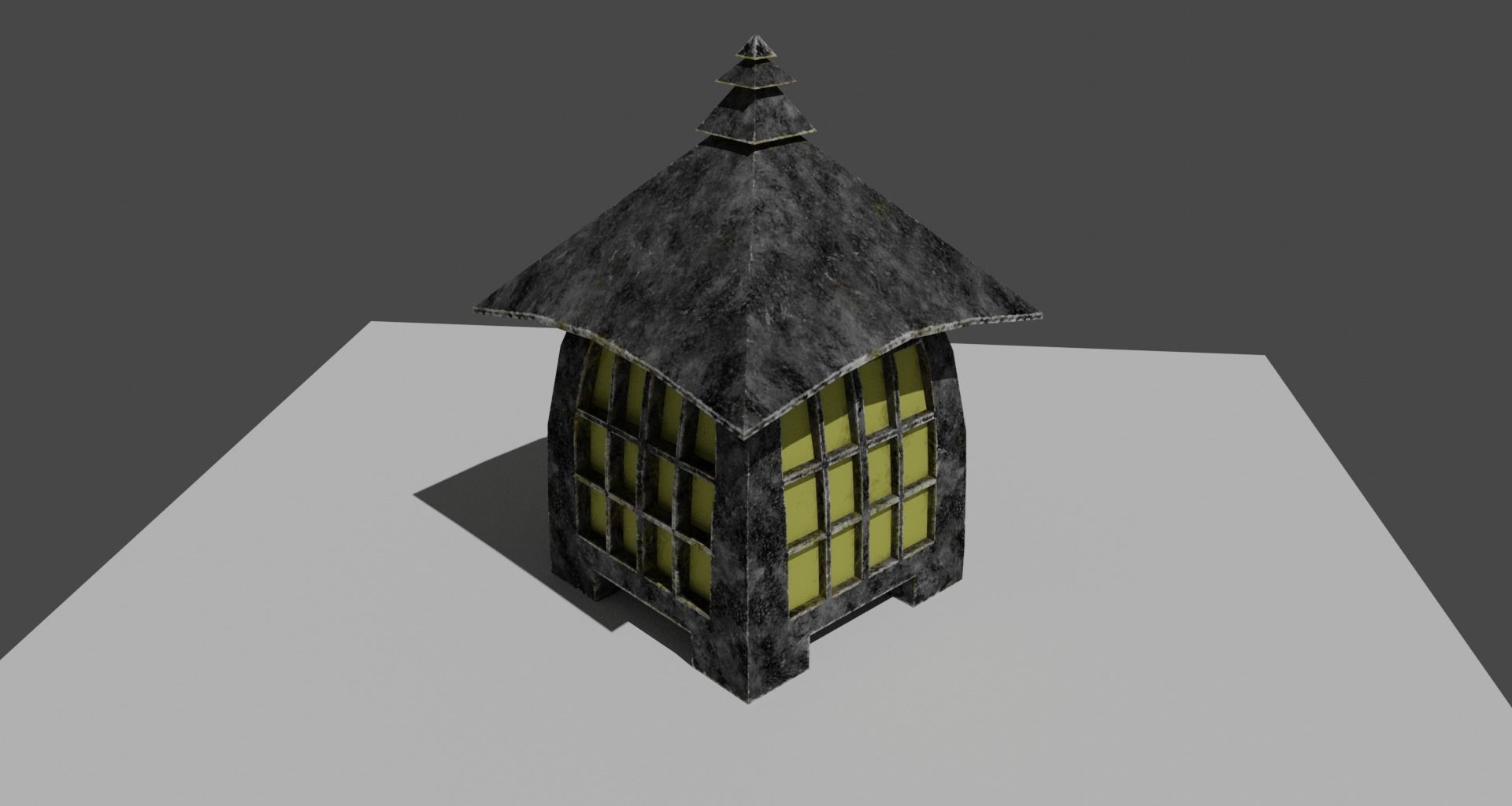 Chinese lantern  Free low-poly 3D model_1