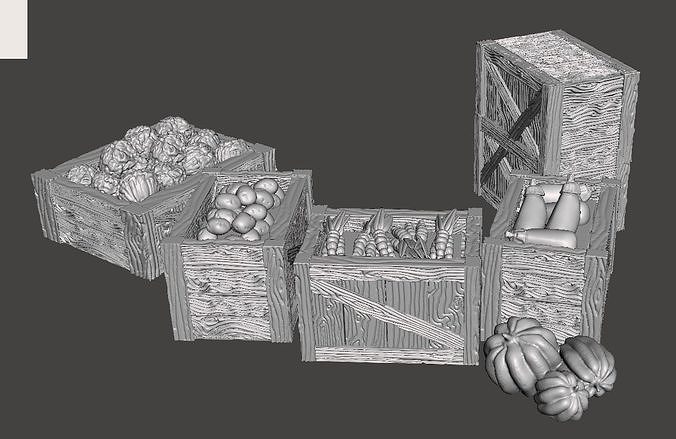 Vegetables market 3D print model