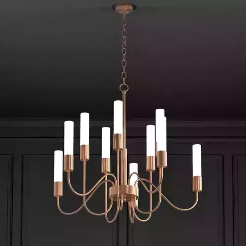 Loft Tube Chandelier 10 3D model