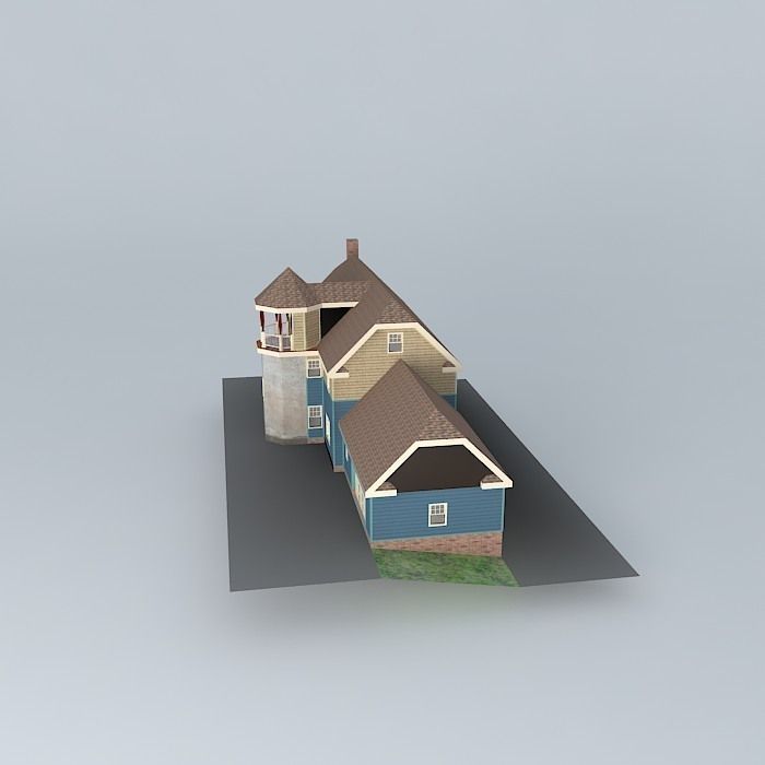 DIY house Free 3D model_2