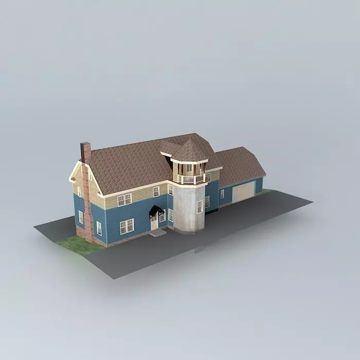 DIY house Free 3D model_0