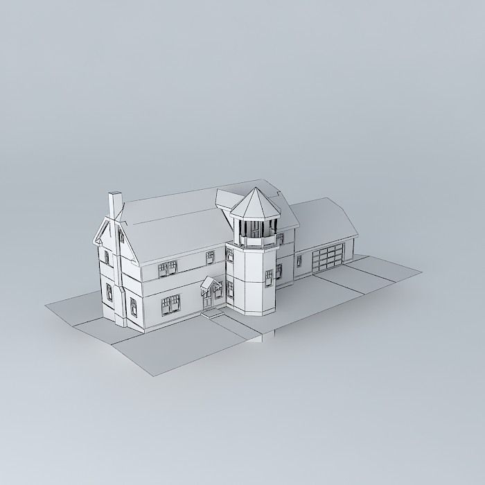 DIY house Free 3D model_3