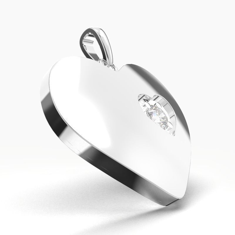 DIAMOND HEART PENDANT 3D print model_5