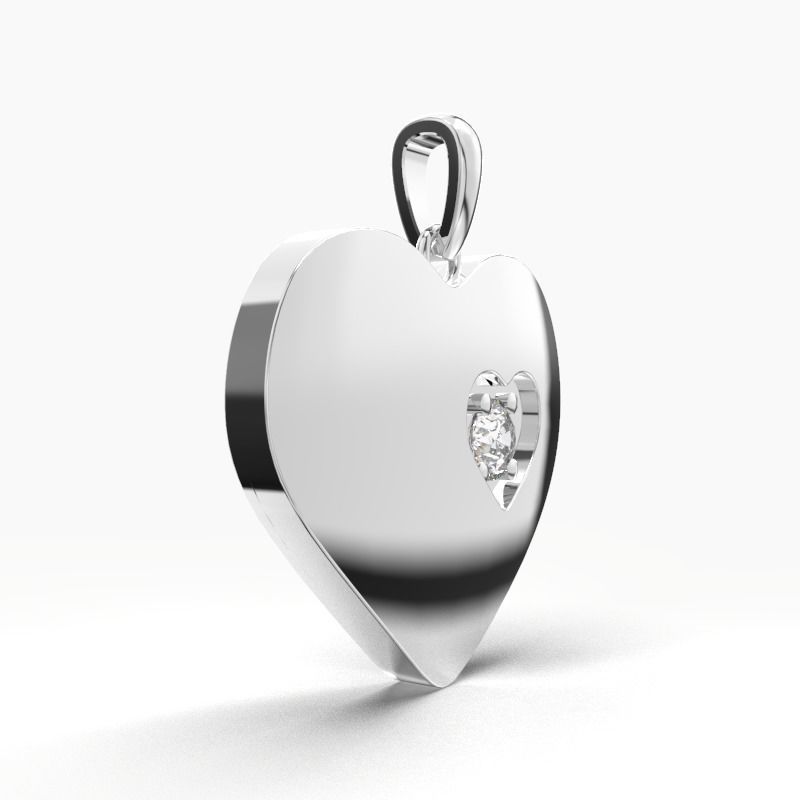 DIAMOND HEART PENDANT 3D print model_6