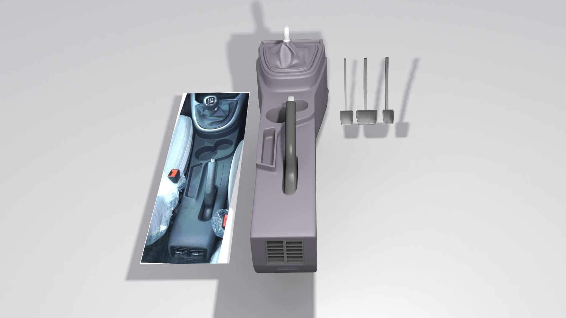 Car Driving Low-poly 3D model_4