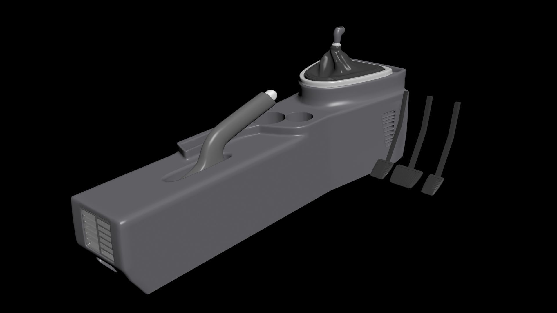 Car Driving Low-poly 3D model_8