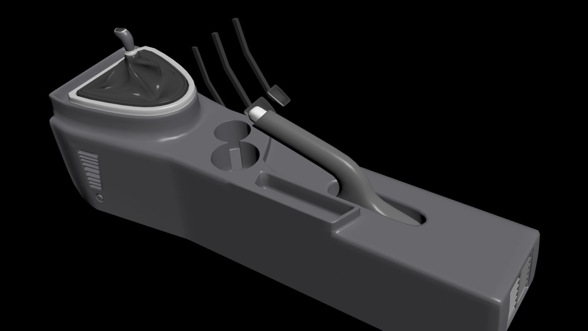 Car Driving Low-poly 3D model_6