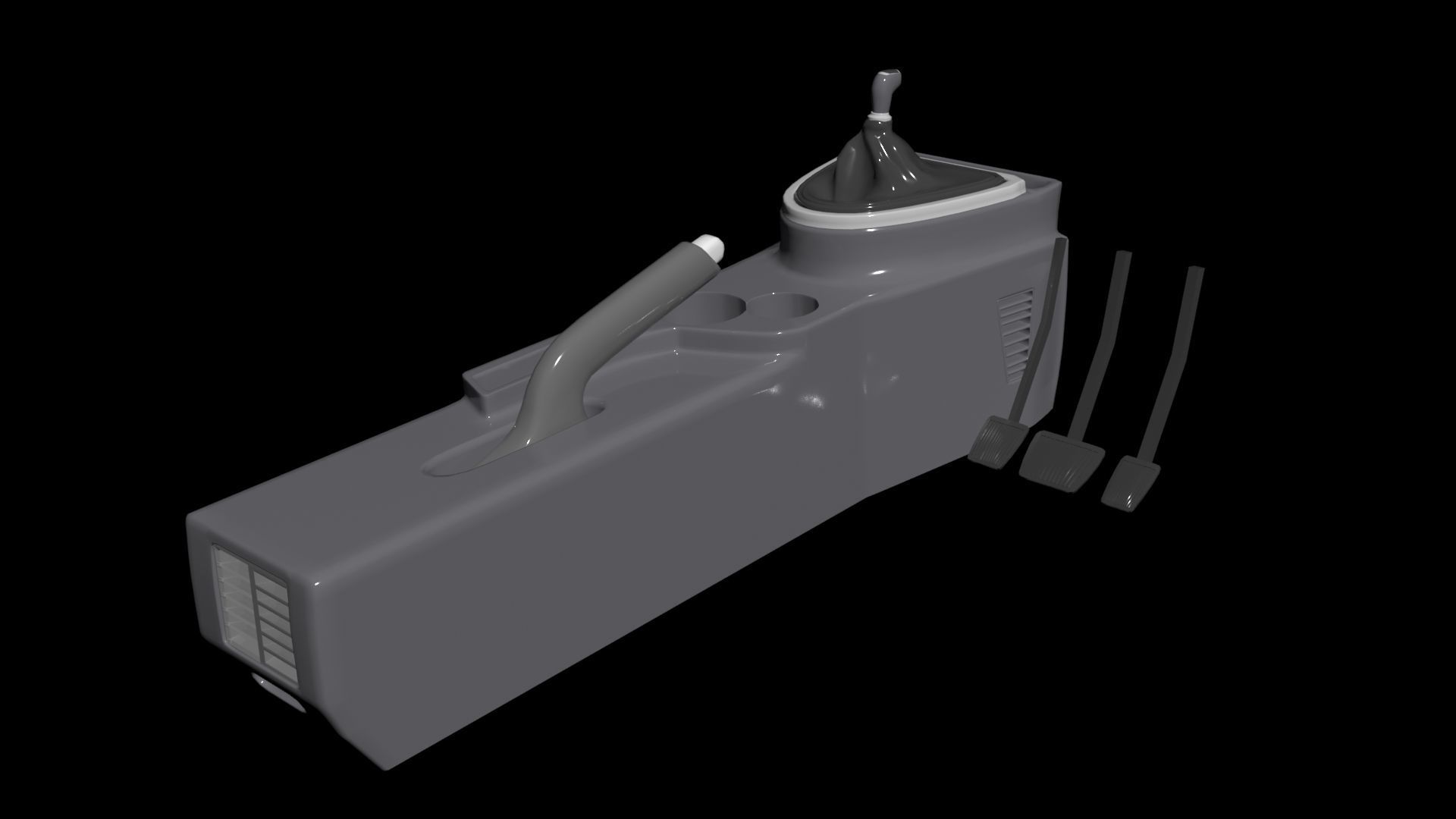 Car Driving Low-poly 3D model_9