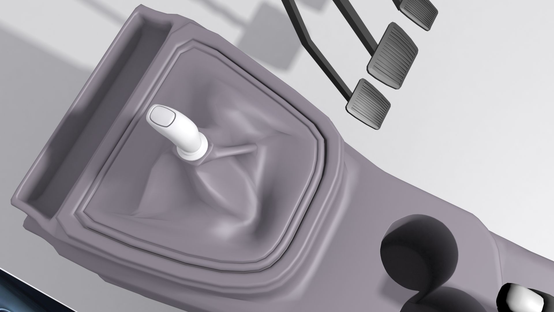 Car Driving Low-poly 3D model_5