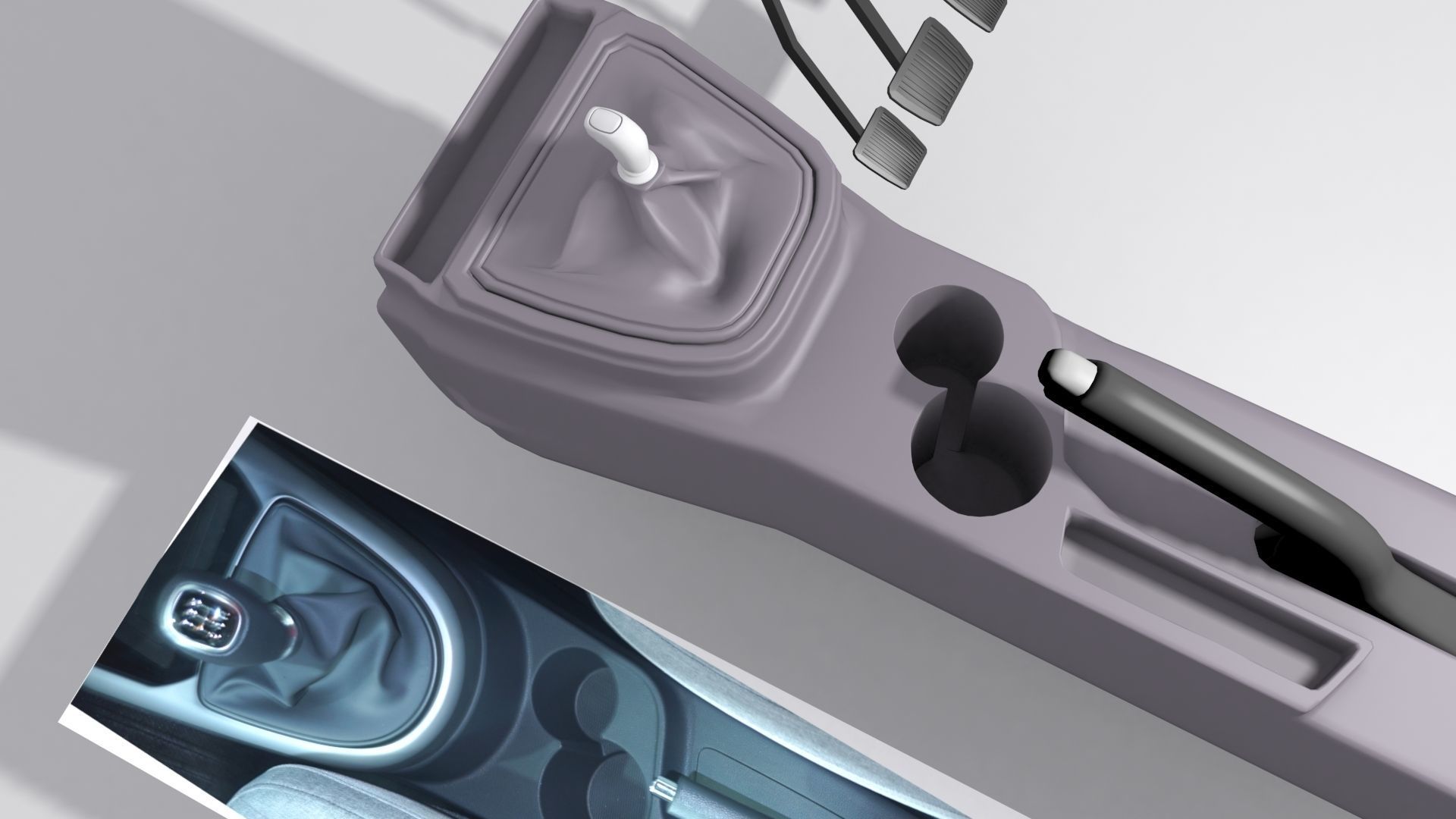 Car Driving Low-poly 3D model_3