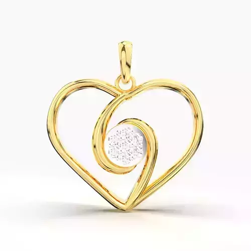 JOIN HEART DIAMOND PENDANT