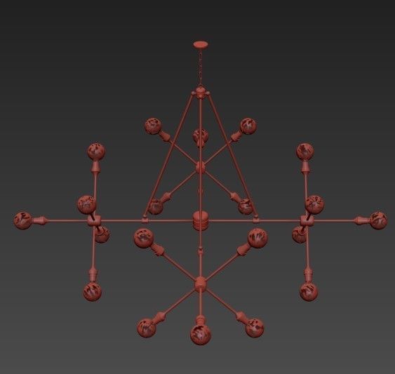 Modfrugal DIY brass chandelier 3D model_1