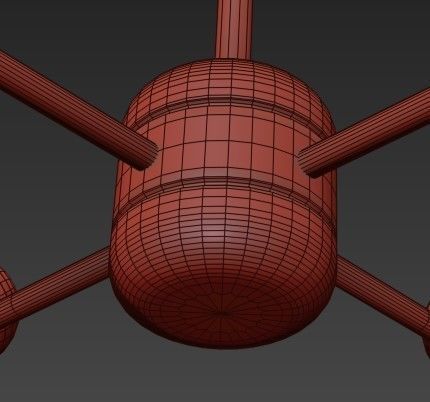 Modfrugal DIY brass chandelier 3D model_4