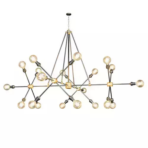 Modfrugal DIY brass chandelier