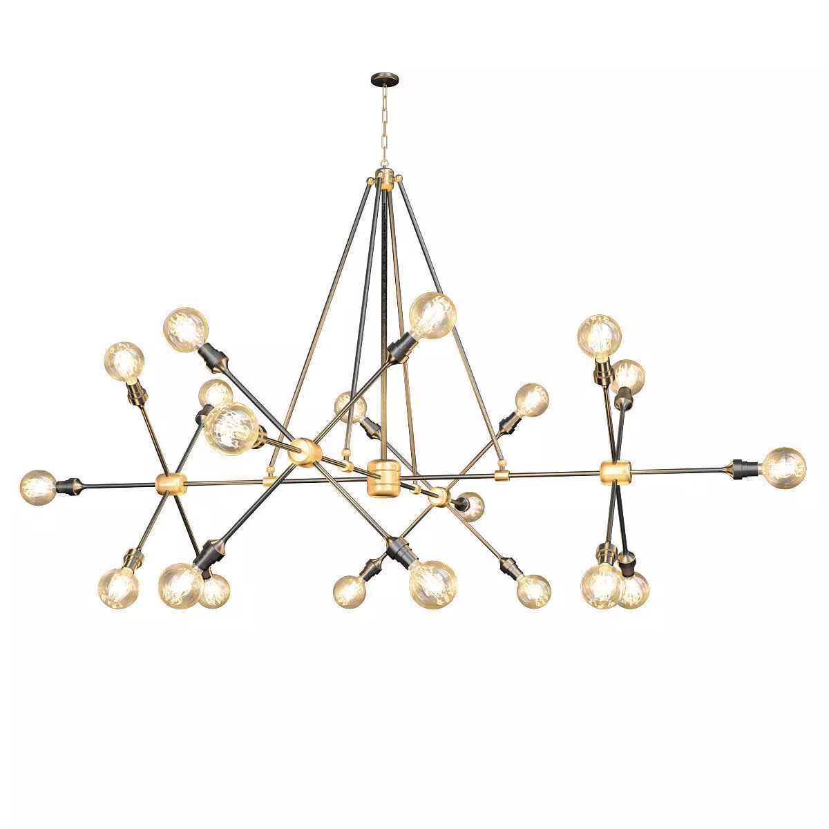 Modfrugal DIY brass chandelier 3D model_0