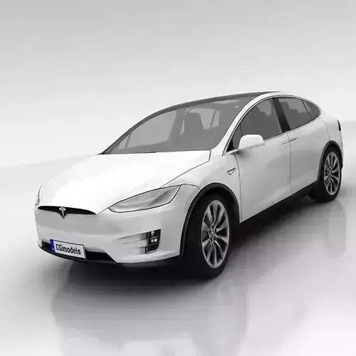 Tesla X Low-poly 3D model